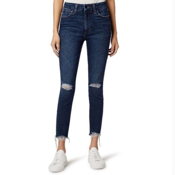 NWT JOE'S Jeans Honey Women's Hi Rise Curvy Skinny Crop Distressed in Boketto - Picture 1 of 13